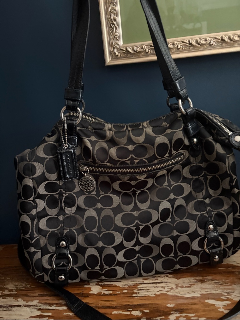 Coach Signature Sateen Shoulder Bag